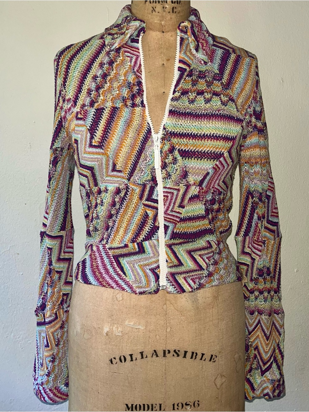 Vintage Missoni Knit Bomber Jacket